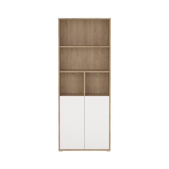 Tvilum 6 Shelf Boockase with 2 Doors, Home Office Storage