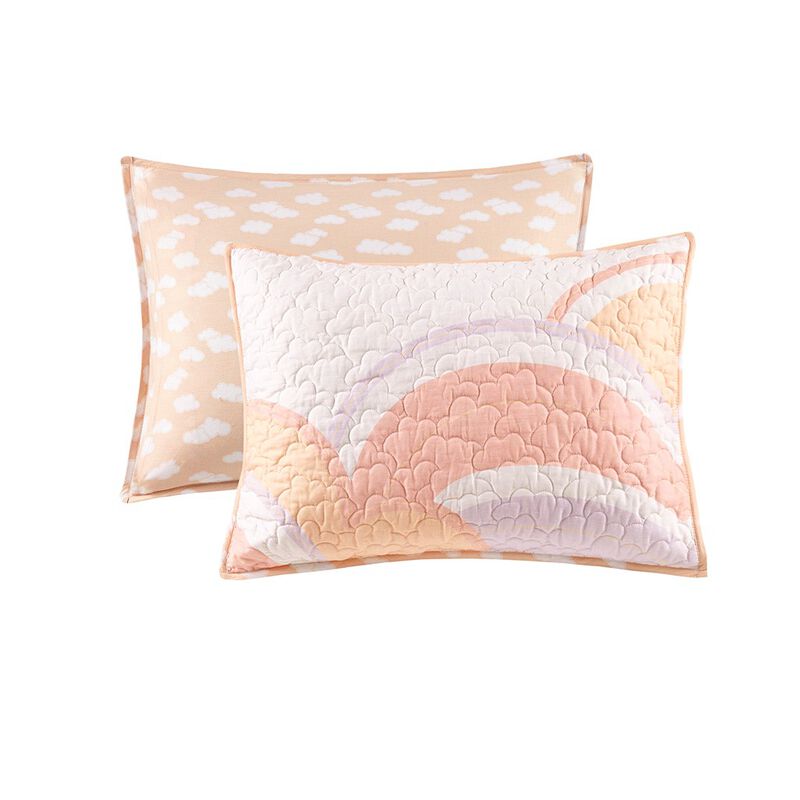 Gracie Mills Singleton Sunny Days Reversible Cotton Quilt Set with Throw Pillow