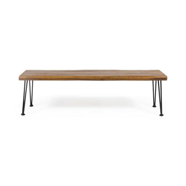 Merax Outdoor Acacia Wood Bench Chair