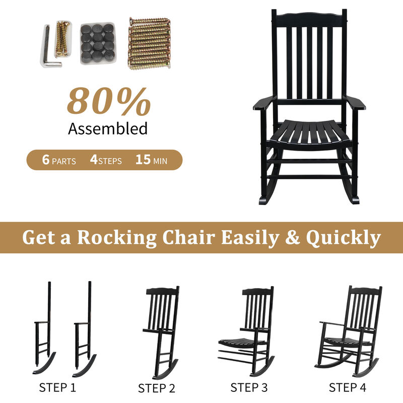 Rocking Chair Stylish & Comfortable Rocker for Indoor or Outdoor Relaxation