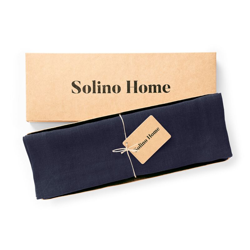 Solino Home 100% Pure Linen Placemats  Set of 4, 14 x 19 Inch | Sonoma