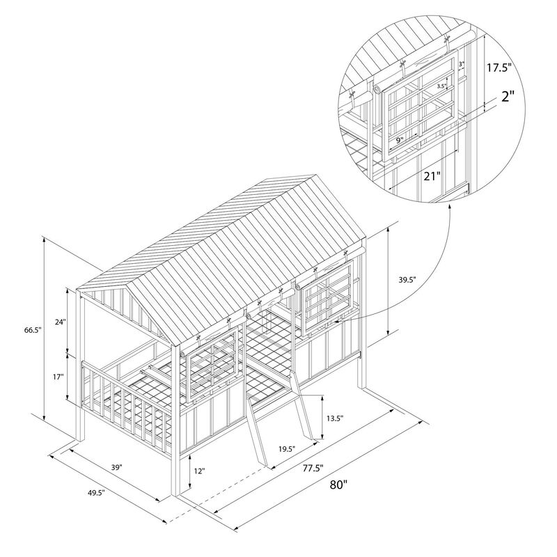 Little Seeds Rowan Valley Forest Loft Bed