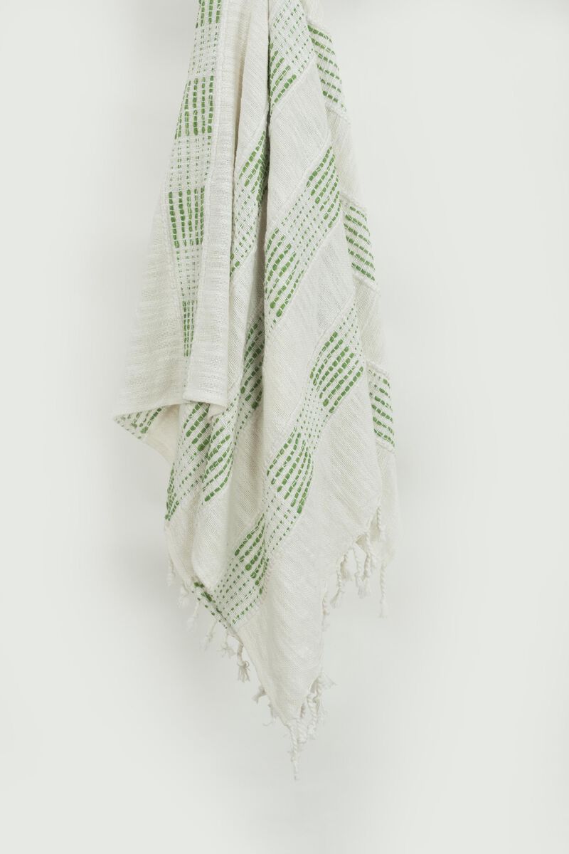 Green/Natural 50" x 60" Throw Blanket