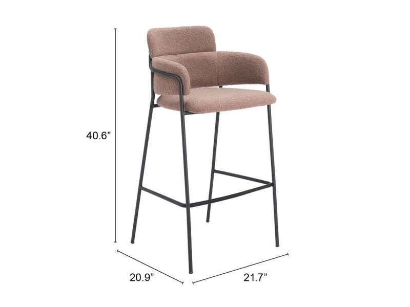 Marcel Barstool (Set of 2) Brown