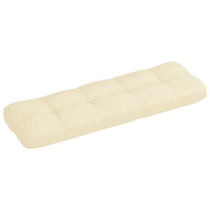 vidaXL Pallet Sofa Cushion Cream 47.2"x15.7"x4.7"