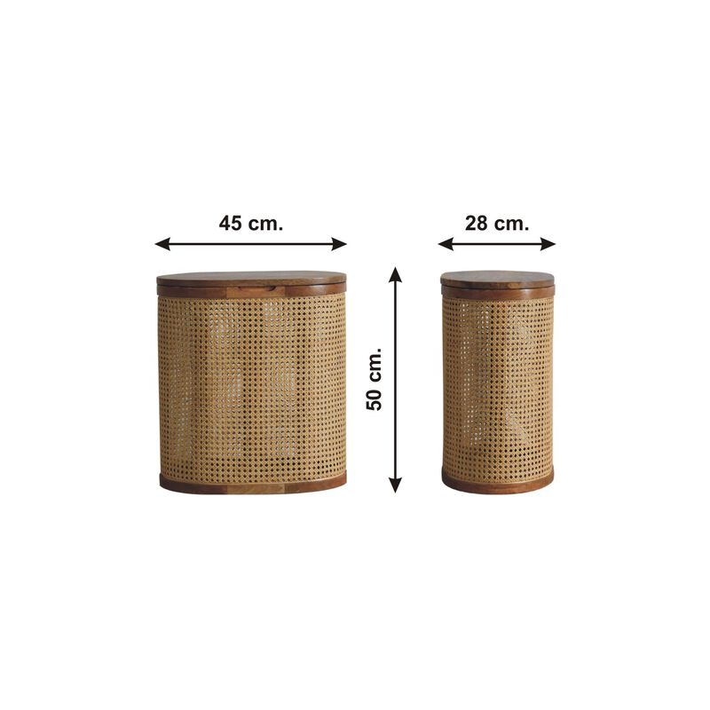 Larissa Lid-up  Solid Wood Storage Stool