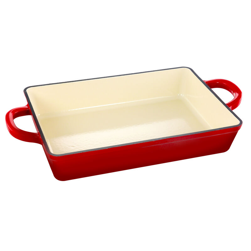 Crock Pot Artisan 13 in. Enameled Cast Iron Lasagna Pan in Scarlet Red