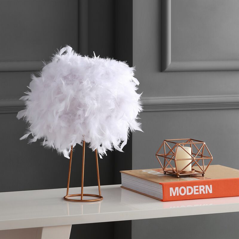 Stork Feather Metal LED Table Lamp