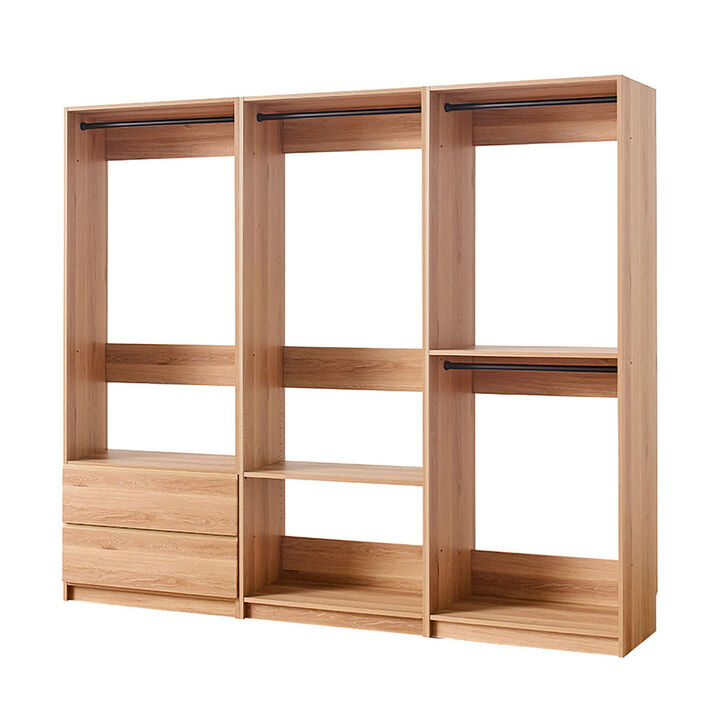 Prosper Oak Freestanding Walk in Wood Closet System