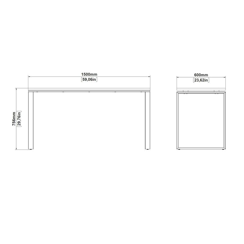 Tvilum Sign Home Office Writing Office Desk, Jackson Hickory/White