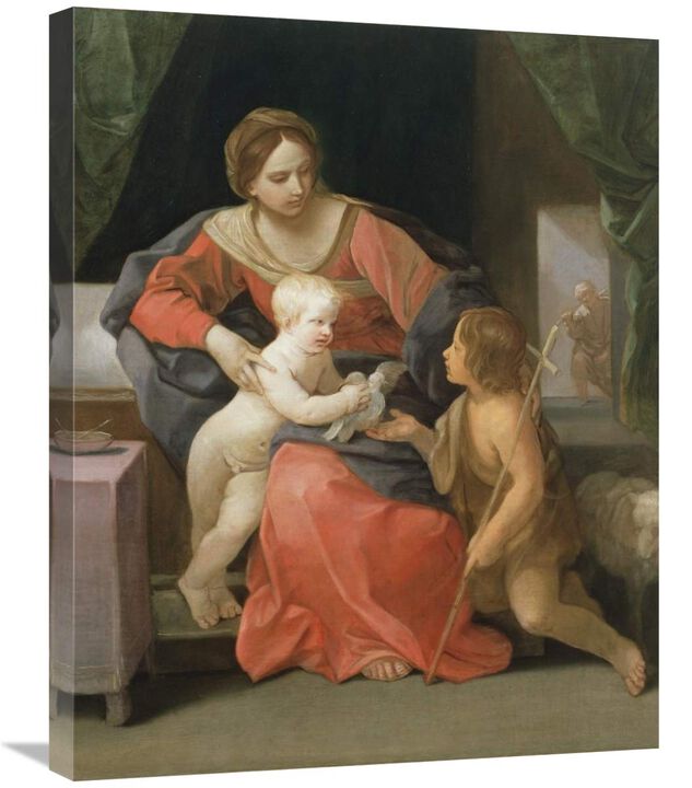 Virgin and Child with Saint John the Baptist-Canvas Art-22x28