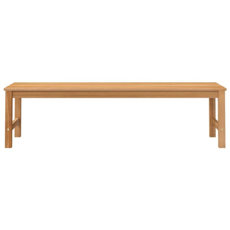 vidaXL Solid Teak Wood Bench - 59.1" Wide, Farmhouse Patio Bench with Fine-Sanded Smooth Finish for Indoor and Outdoor Use