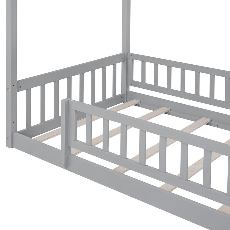 Merax Montessori Kids Bed  Modern Floor Bed