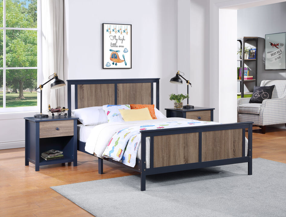 Connelly Full Bed Midnight Vintage Walnut