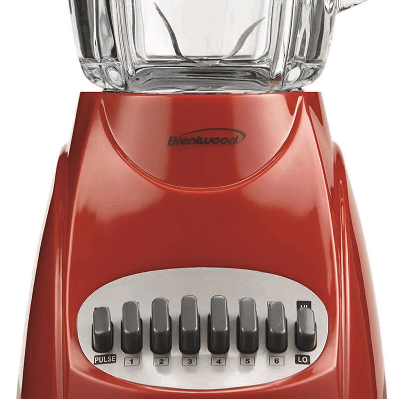 Brentwood 12 Speed Blender with Glass Jar in Red