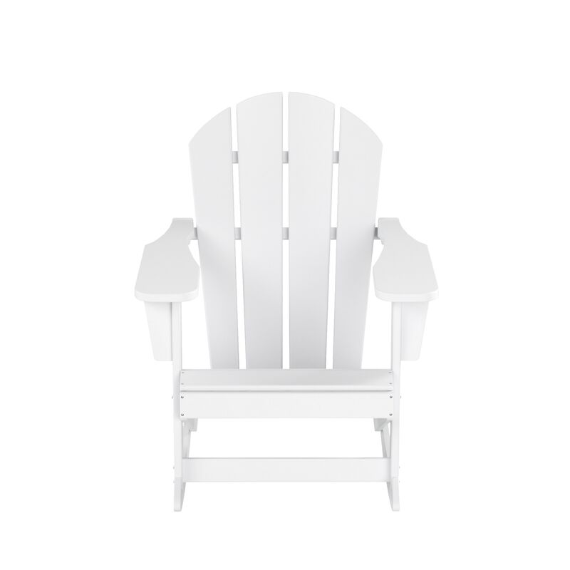 WestinTrends 3-Piece Outdoor Patio Rocking Adirondack Chairs with Side Table Set