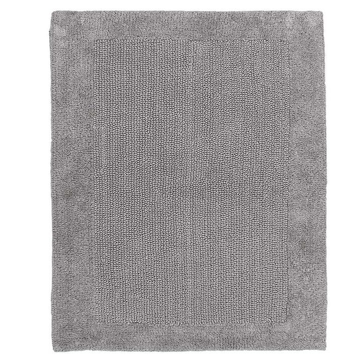 Knightsbridge Bella Napoli 220 GSF Reversible Bath Rug 24 x 40 - Silver