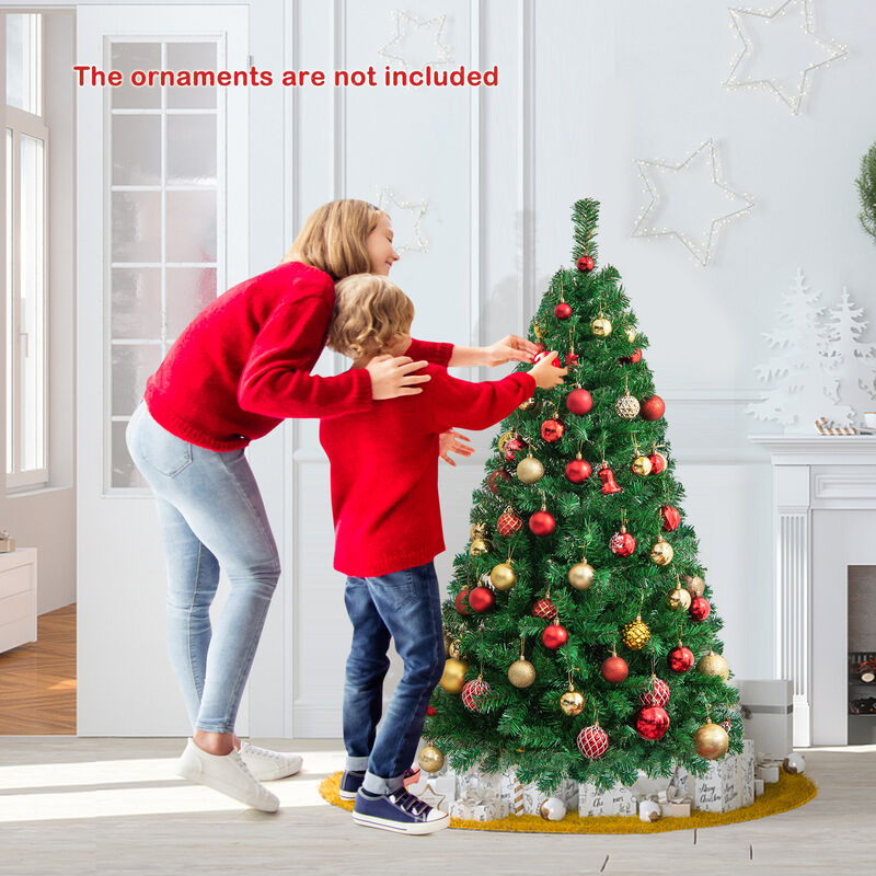 Artificial PVC Hinged Christmas Tree with Solid Metal Stand