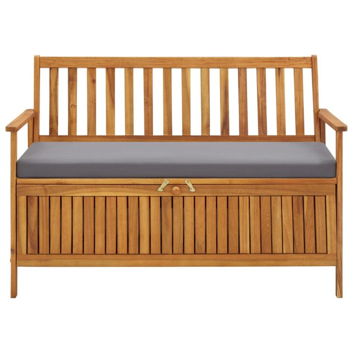 vidaXL Garden Storage Bench 47.2" Solid Acacia Wood