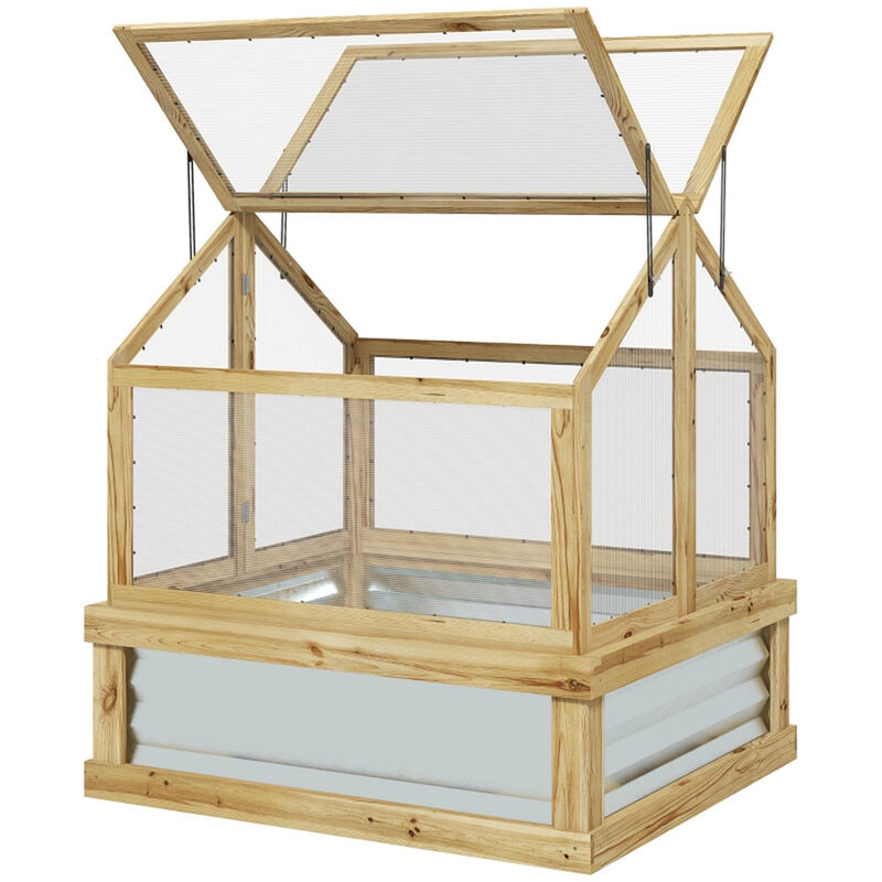 Outdoor Flower Bed Greenhouse for Year-Round Plant Growth