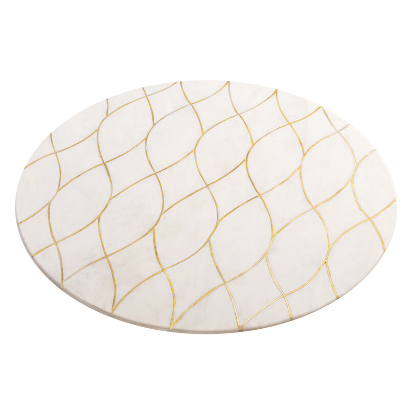 Miranda Marble Lazy Susan 16"