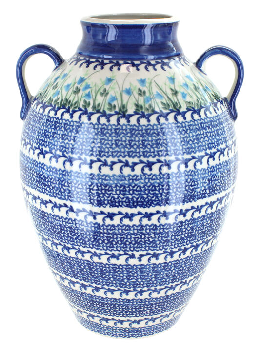 Blue Rose Polish Pottery Misty Large Jug Vase