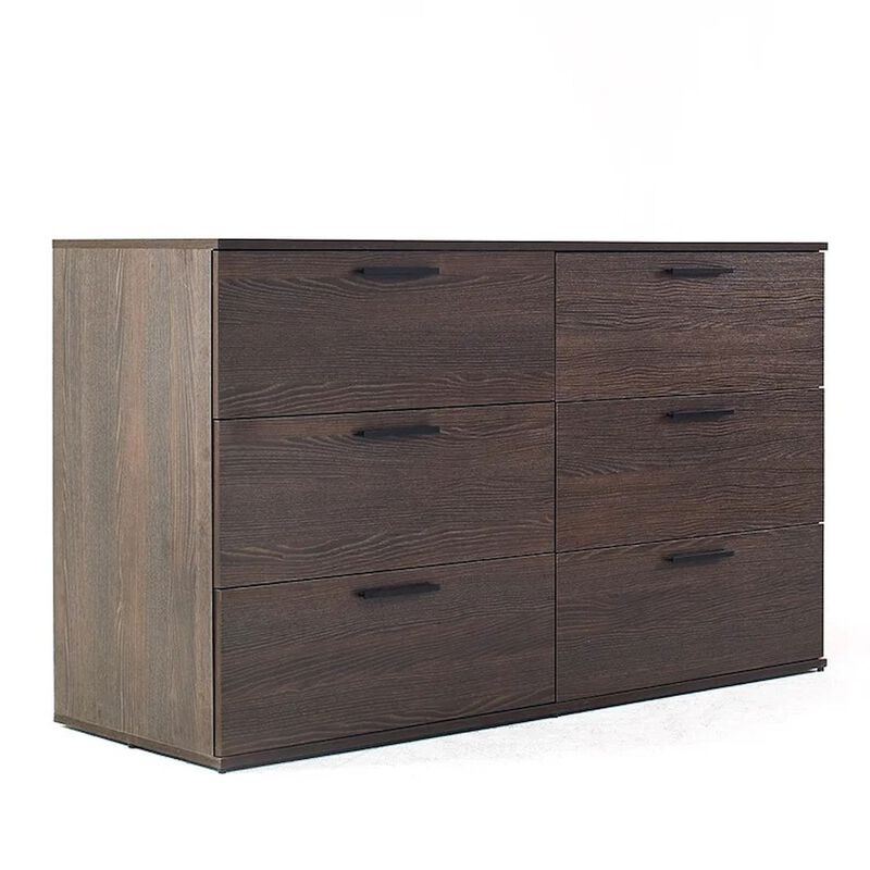 FC Design Klair Living Farmhouse Six-Drawer Jumbo Dresser