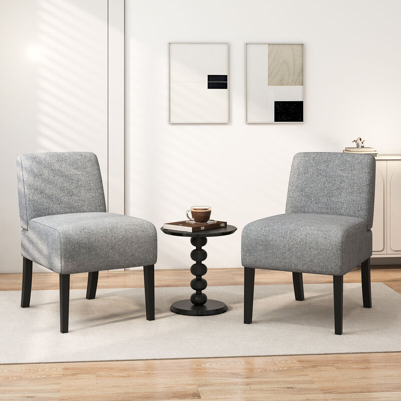 Upholstered Living Room Chair with Rubber Wood Legs
