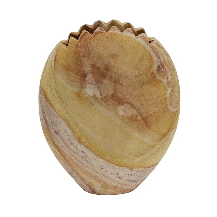 Belen Kox Sandstone Shell Stone Vase, Belen Kox