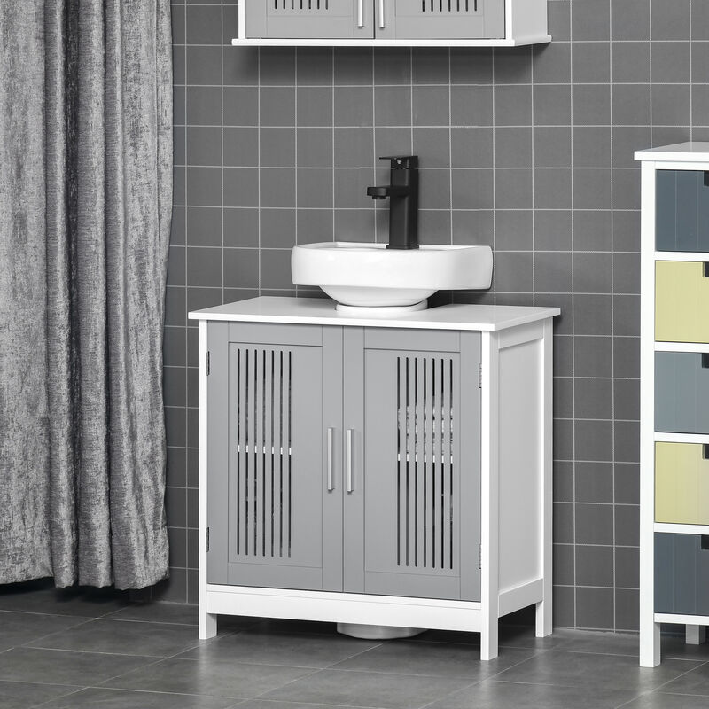 Bathroom Under Sink Cabinet Vanity Unit w/ Adjustable Storage Shelves