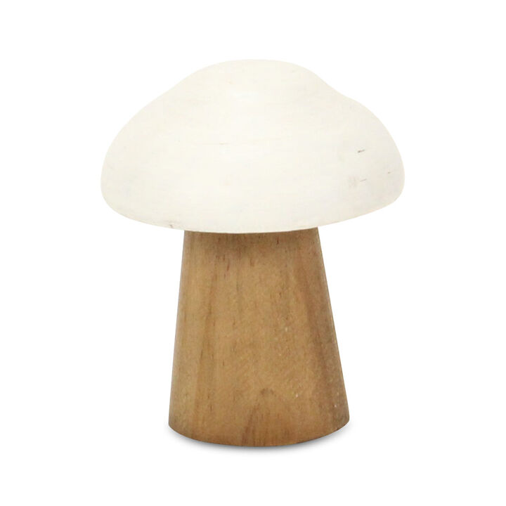 Hareton Forest Mushroom Table Decor - Brown & White