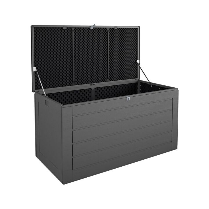 COSCO Indoor/Outdoor Extra Large Storage Box 180-Gallon Capacity, Tan