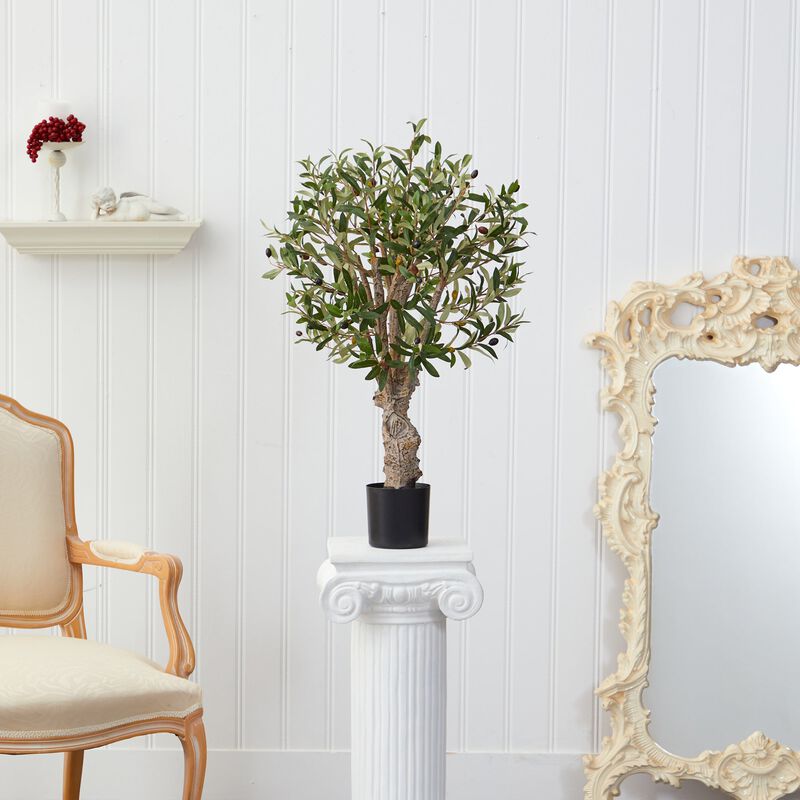 Hivvago 2 Feet Olive Artificial Tree