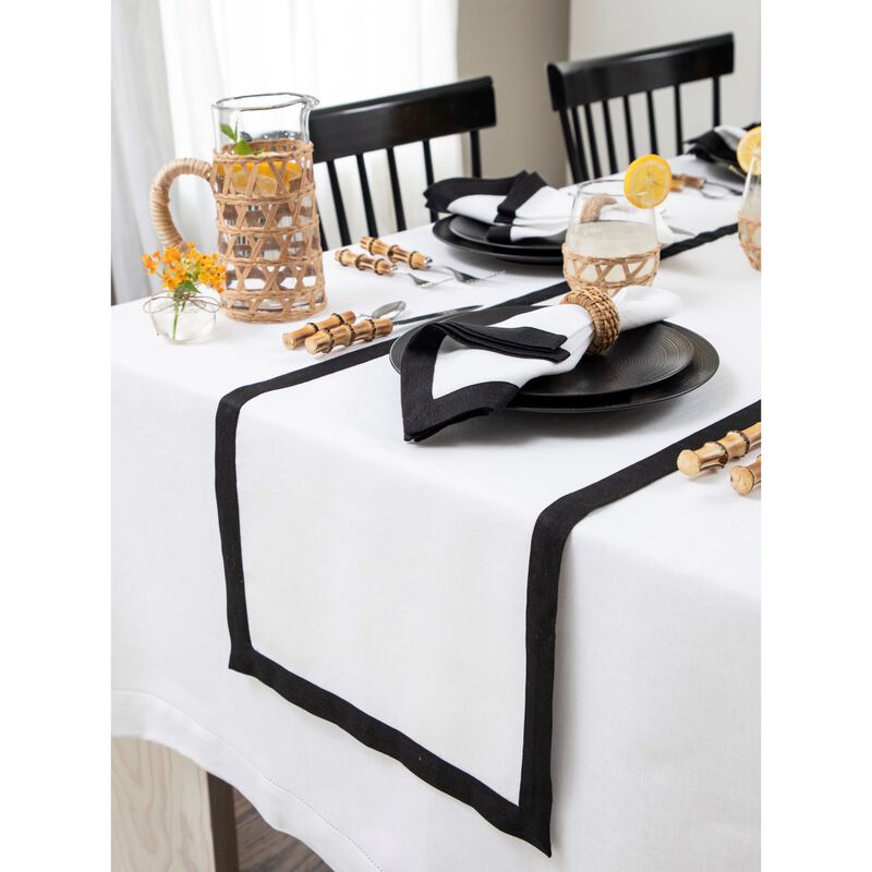 Solino Home 100% Pure Linen Table Runner 14 x 108 Inch | Classic