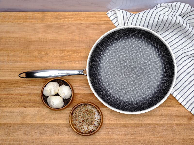 Tri-ply Stainless Steel Diamond Nonstick 10 in. Frying Pan