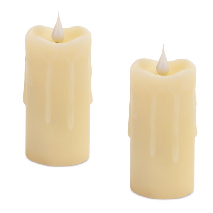 Set of 2 Simplux Votive Candles with Moving Flame for Realistic Ambiance