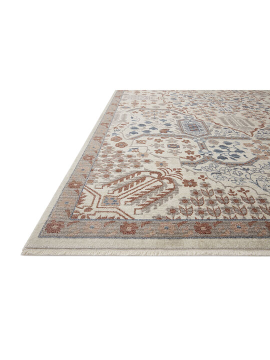 Holland HLD03 Rust 18" x 18" Sample Rug by Rifle Paper Co.
