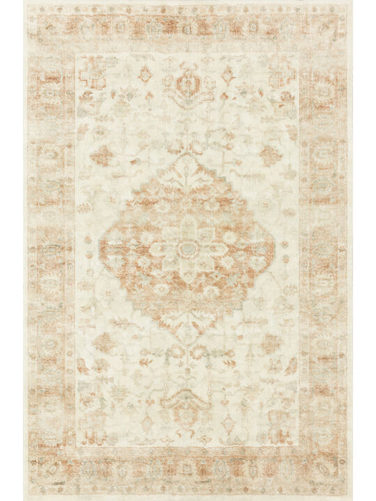 Rosette ROS03 Ivory/Terracotta 3'3" x 5'3" Rug