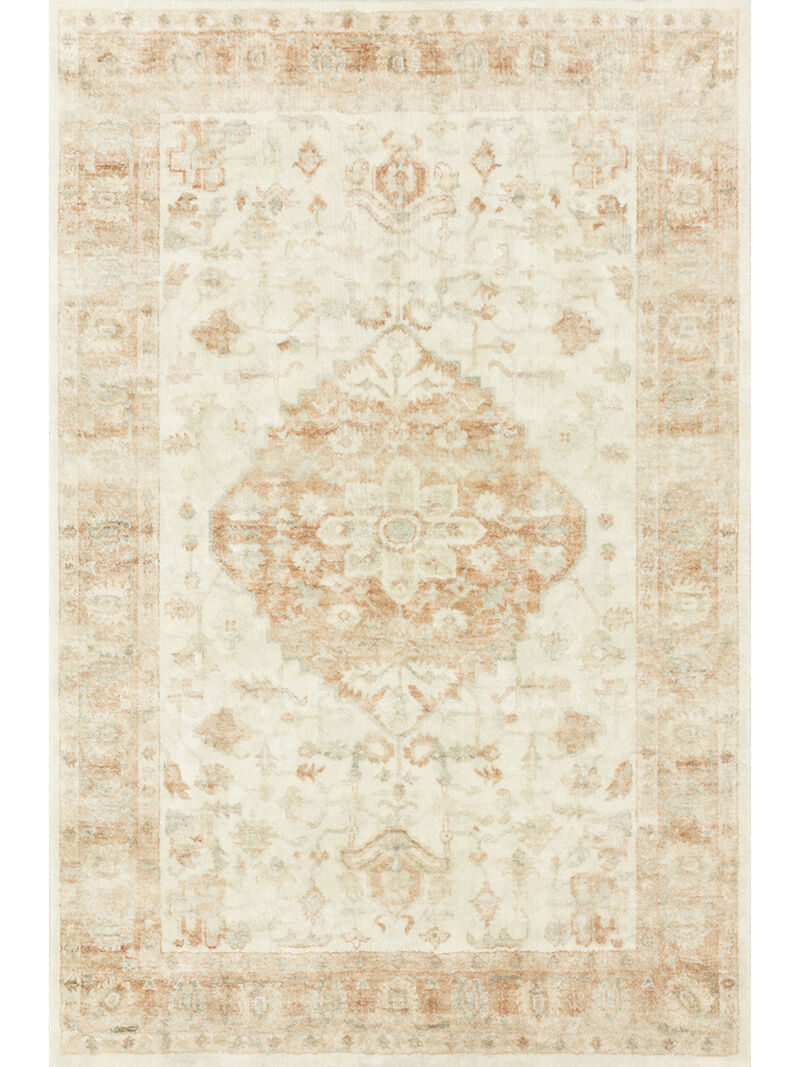 Rosette ROS03 Ivory/Terracotta 3'3" x 5'3" Rug