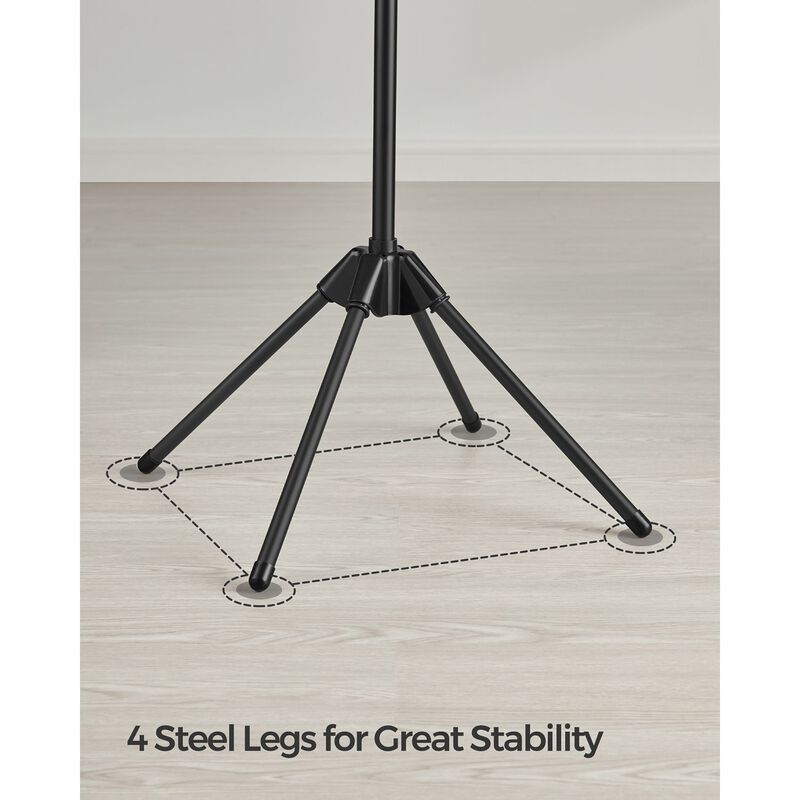 Stainless Steel Clothes Drying Rack with 3 Arms and Foldable Quadripod Frame