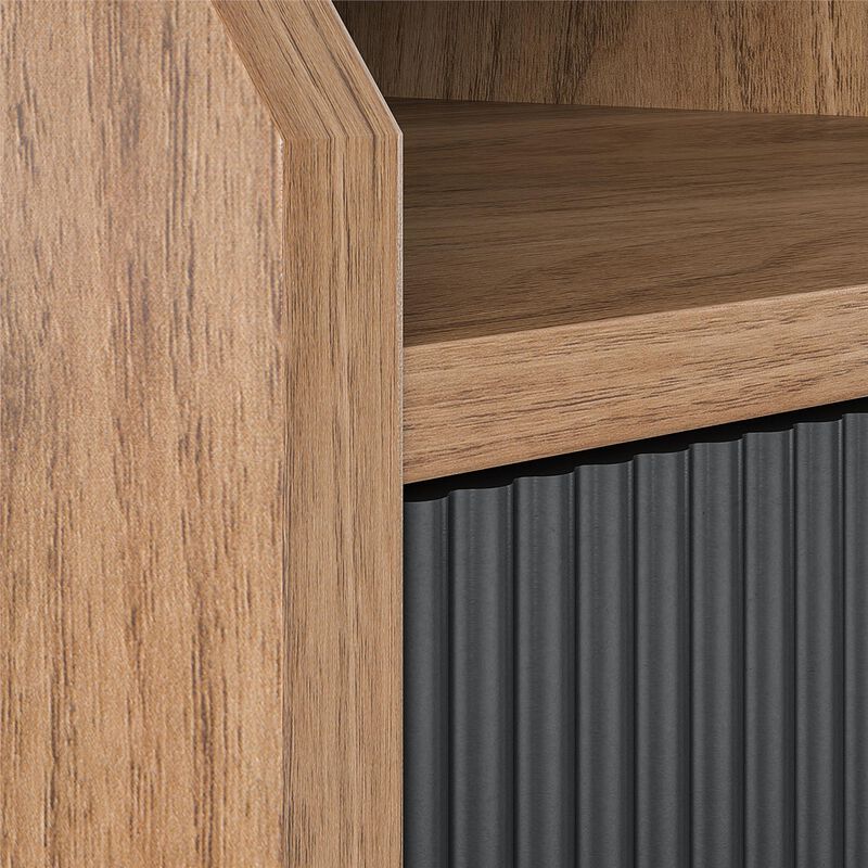 Magnolia End Table, Walnut/Black
