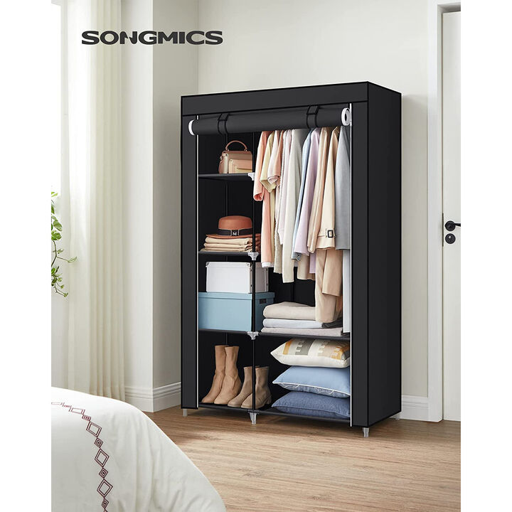 Clothes Storage Organizer with Hanging Rail