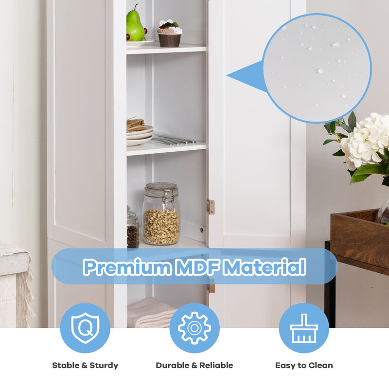 Costway Bathroom Storage Freestanding Cabinet Linen Tower Kitchen Living Room