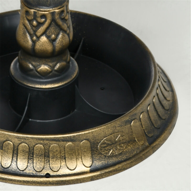 Bird Bath and Feeder Bowl Combo for Garden, Outdoor Birdwatching and Feeding Station