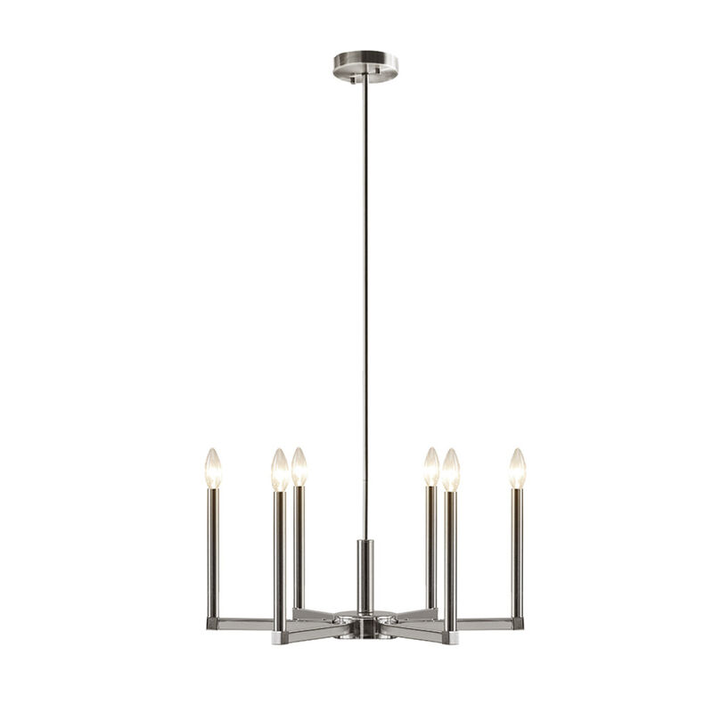 Renzetti 6-Light Contemporary Candelabra Style Chandelier