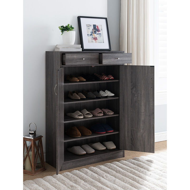 Shoe Cabinet Distressed Grey