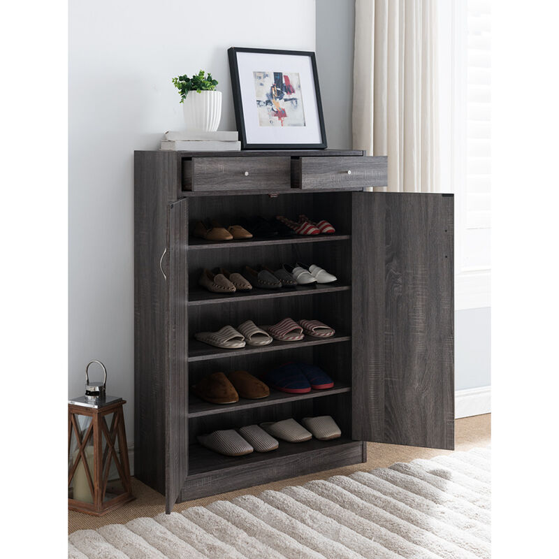 Shoe Cabinet Distressed Grey