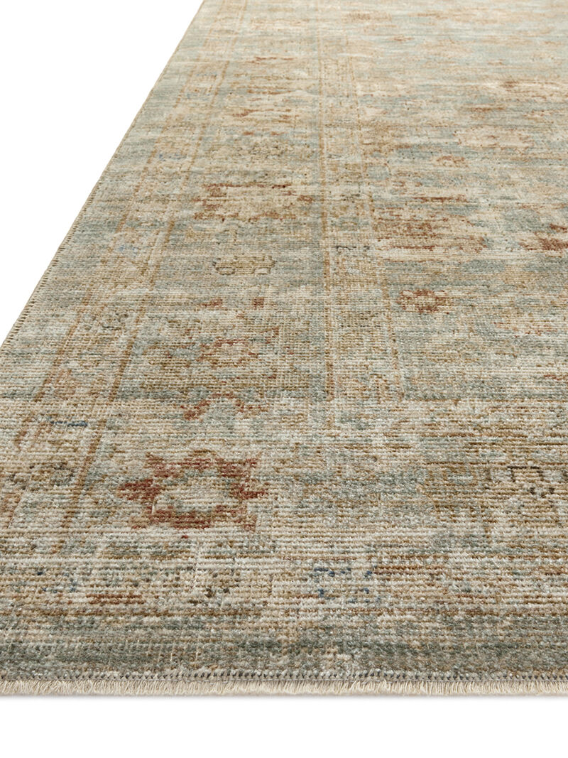 Heritage HER-06 Aqua / Terracotta 18" x 18" Sample Rug by Patent Pending