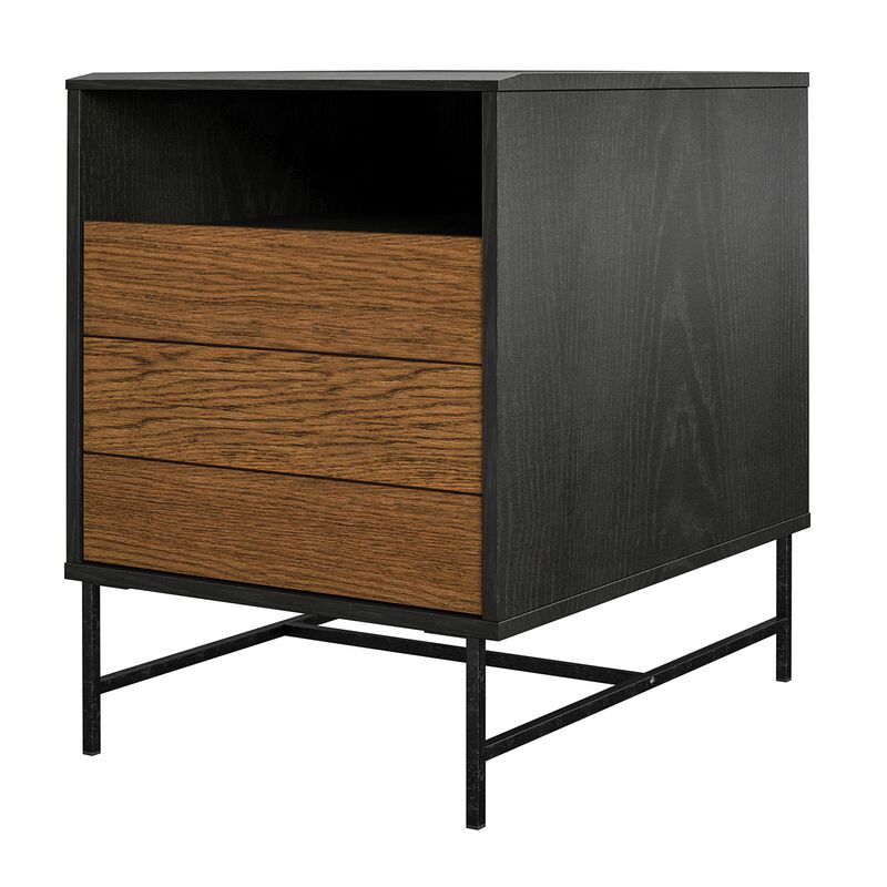 Reznor End Table, Black Oak