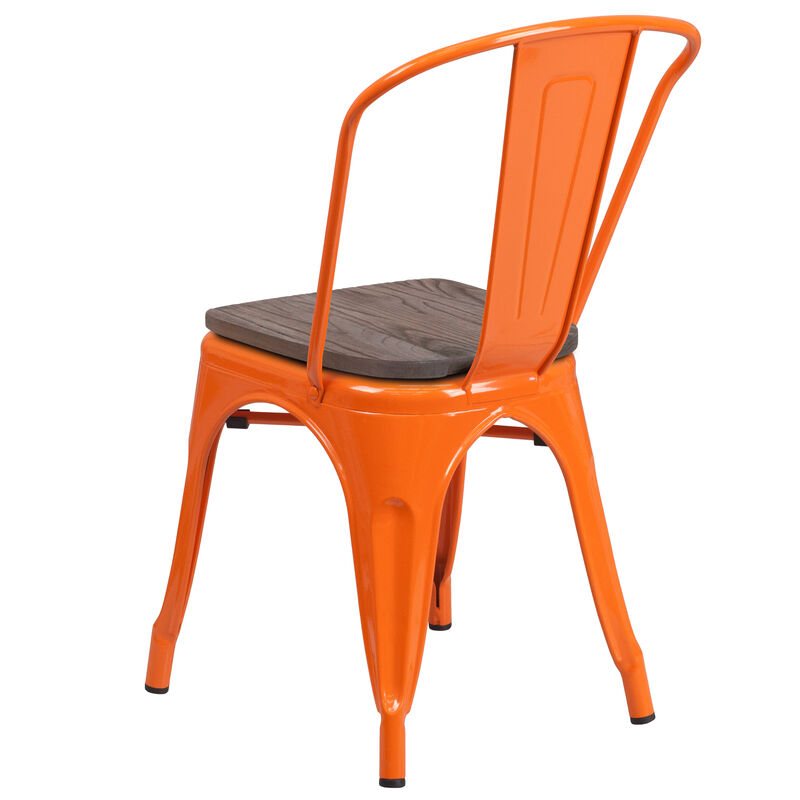 Metal/Wood Colorful Restaurant Chairs